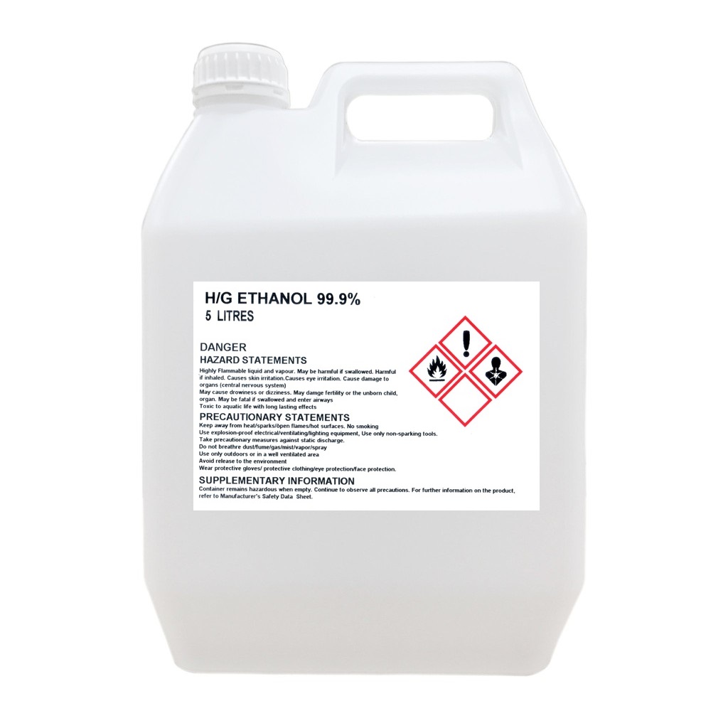 5 Litres - ETHANOL 99.9% + 5% METHANOL